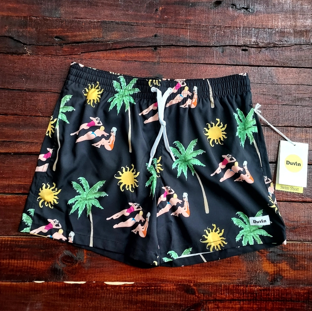 Duvin Lazy Days Swim Shorts Board Shorts NWT Size Large